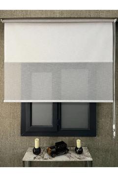 VP1075 Çift Mekanizmalı Tül ve Stor Perde Gri Renk