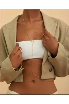 Çelik Göğüs Bel zinciri 316 L Paslanmaz Gold Topçuk Zincir