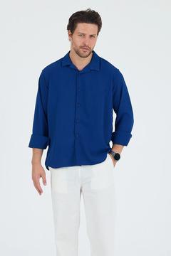 Keten Dokulu Oversize Gömlek Airobin