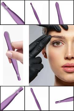 Akustik Cımbız Purple Düz ve İnce Uçlu Dettay Cımbızı Tüy ve Kıl İçin (Tweezers)