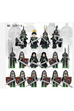 16 Adet ortaçağ savas Şövelyeleri -süvariler  seti