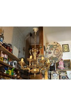 Bronz avize 80 cm boyunda 50 cm çapında yaklaşık 10 kg ağırlığında