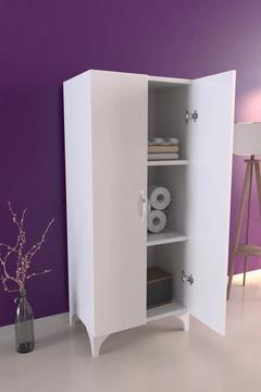 Beyaz 3 Raflı Çok Amaçlı Banyo Dolabı Kiler Balkon Erzak Dolabı