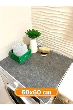 (60x60 cm) Keçe Çamaşır Makinesi Örtüsü Makine Üstü Pad