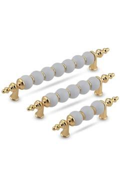 Polimer Modern Lüks Mobilya Dolap Çekmece Kulpları 160 Mm Altın