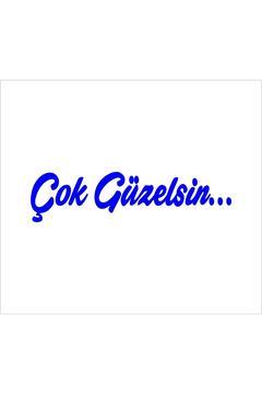 Çok Güzelsin Sticker Makyaj Aynası Sticker (8cmX2cm)