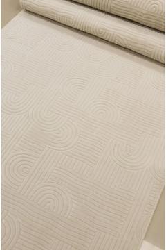 Assos Kaymaz Tabanlı Kesme Kabartmalı Salon Koridor Mutfak Hali Açık Bej