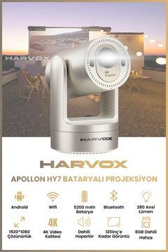 Apollon HY7 Bataryalı Projeksiyon Cihazı Taşınabilir 4K Destekli 1080P Android Sistemli Projektör