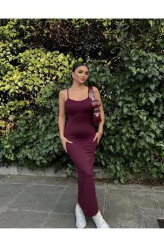 İsabella Kadın Uzun Ayarlanır Askılı Elbise