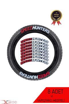 Lastik Yazısı Kırmızı Speedhunters Oto Motosiklet Lastik yazisi 8Adet A+ Kalite Yapıştırıcılı