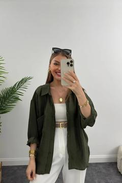 Lüx Kalite Basic Salaş Gömlek Haki