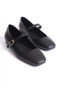 Hakiki Deri Siyah Kadın Babet - 4410