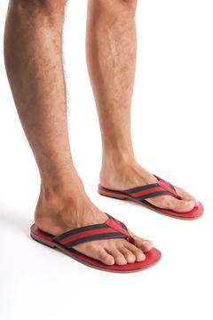 Hakiki Deri Kırmızı Erkek Terlik - 1005