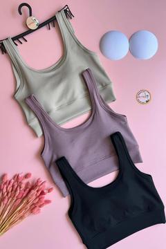 Zaphir | Pedli 3'lü Siyah, Krem ve Gül Kurusu Renk Askılı Kaşkorse Kadın Sporcu Atlet