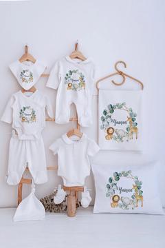 Bebe Yaka İsme Özel Delux 12li Hastane Çıkışı Safari