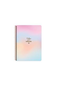 Keskin Color Peritozu Çizgili Stickerli Defter | 16,5 x 22,5 cm | Spiralli – 80 Yaprak