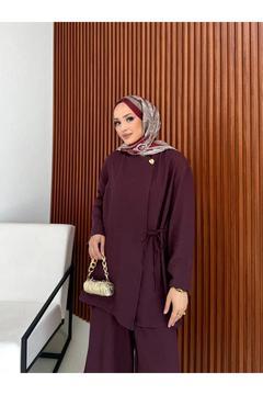 Keten Bol Pantolonlu Takım 74-8201