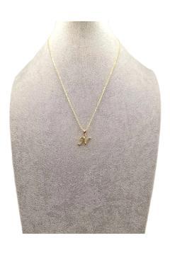 Altın Renk N Harfi Kolye