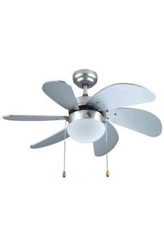 6 Kanatlı Gümüş Renk Dekoratif Tavan Latörü 60w Kcf282