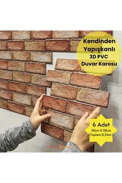 30X30cm 6Adet 3D Kendinden Yapışkanlı Duvar Kağıdı Kaplama Mutfak Banyo 1paket 0,54 m2