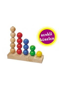 Ahşap Renkli Küreler Kişisel Gelişim Zeka Oyunu