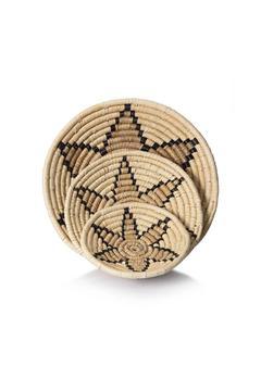 Meander Bambu El Yapımı Kahve Yıldız Duvar Tabağı Dekoru 8903