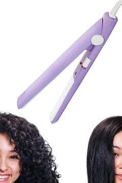 Seyahat Tipi Mini Saç Düzleştirici Seramik Uçlu Düzleştirici Mor