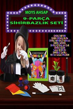 Sihirbazlık Dev Çocuk Seti Basit Ve Etkileyici 9 Parça -