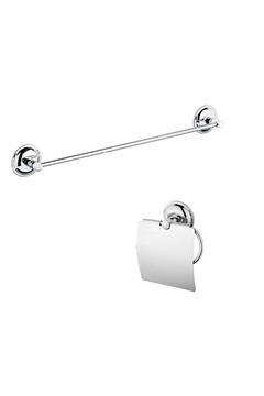 Paslanmaz Duvara Monte Uzun Havluluk Ve Kapaklı Kağıtlık Seti