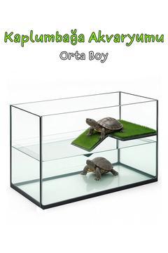Ful Cam Su Kaplumbağası Akvaryumu Rampalı (50X30X25CM)