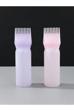 SAÇ BAKIM YAĞI APLİKATÖRÜ DOLDURABİLİR 6 OZ. PLASTİK ŞİŞE PEMBE & MOR İKİLİ PAKET