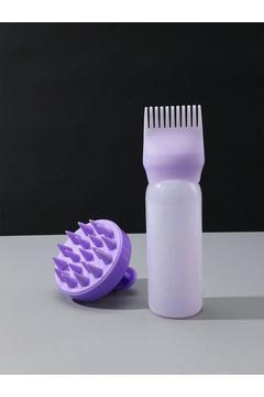 SAÇ BAKIM YAĞI APLİKATÖRÜ 6 OZ. PLASTİK ŞİŞE MOR +MOR MASAJ TARAGI 2 Lİ SAÇ BAKIM PAKETİ
