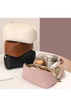 Makyaj Depolama Çantası - Renkli Deri büyük makyaj seyahat kozmatik çantası