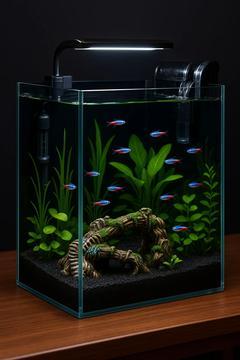 Full Cam Akvaryum Seti (ISITICI FİLTRE KUM ARKAPLAN) (BETA/JAPON/TETRA/LEPİSTES/CİKLET/TROPİKAL)