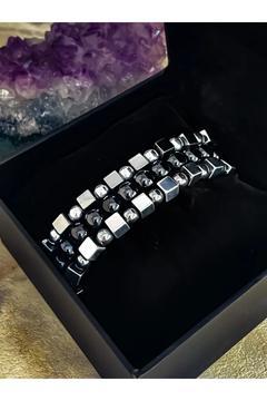 Hematit tasarım erkek 3"lü bileklik kararma solma renk atması yapmaz