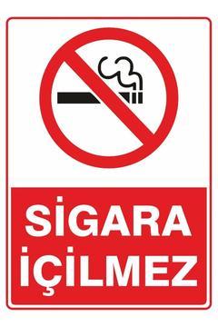 SİGARA İÇİLMEZ YAPIŞKANLI STİCKER FOLYO 15X25CM