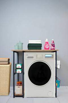 ÇAMAŞIR MAKİNASİ ÜSTÜ YATAY 2 RAFLI DÜZENLEYİCİ ANTİK ÇAM