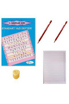 standart klavuz çizgili güzel yazı defteri  ve  ilk kalemim 1.cni sınıflar için büyük boy 64 SAYFA