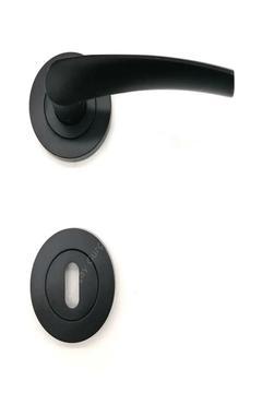 Rozetli Kapı Kolu Oda Siyah (1 TAKIM= 2 ADET ARKALI/ÖNLÜ)