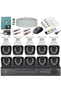Kuronix Kameralı Eco 10 Set 5 Mega Piksel Sony Lensli Full HD Gece Görüşlü Güvenlik Kamerası Sistemi