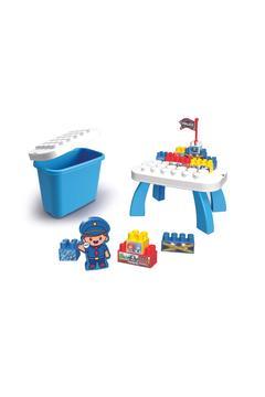 44 Parça Blok Seti ve Sehpa Saklama Kutusu 24 Ay+ Polis Karakolu Lego Yapı Oyuncağı