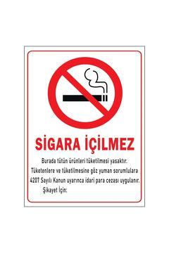 Metal Sigara Içilmez 15 Cm X 20 Cm Uyarı Levhası Yönlendirme Tabelası