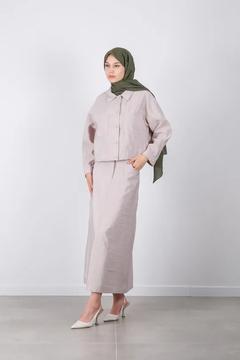 S-25-410 MASSİMO DONNA ETEK - Bej