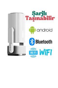 Android 11 Projeksiyon 200 ANSI Lümen 4K Şarjlı 1080p Taşınabilir Akıllı Projektör