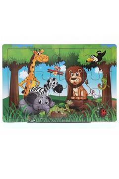 Vahşi Orman Hayatı Ahşap Eğitici Yapboz Puzzle 12 Parça