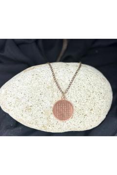 %100 Gerçek Saf Bakır Motifli Bakır Kolye -