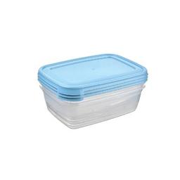 Dikdörtgen Saklama Kabı 3x300 ml Mavi