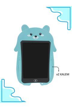 Mavi Panda 8.5 Inç Lcd Yazı & Çizim Tableti – Renkli Ekranlı, Dijital Kalemli Eğitim Tableti