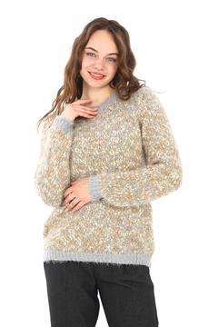 Kadın Kırçıllı Bisiklet Yaka Triko Kazak