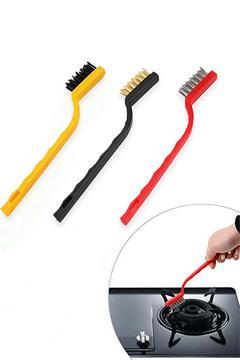 İnce Temizlik Fırçası 3 Adet Banyo Temizlik Fırçası Bakır Küvet Klozet Derz Arası Temizleme Çekpas